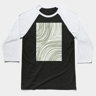 Sage green geometric line art Baseball T-Shirt